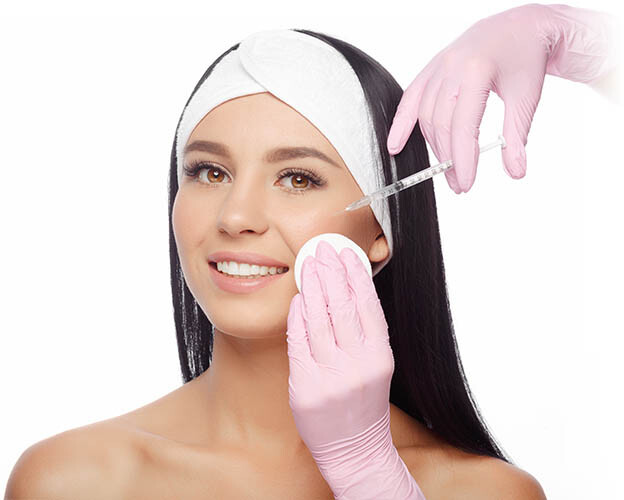 Woman Being Injected With Dysport For Smile Lines