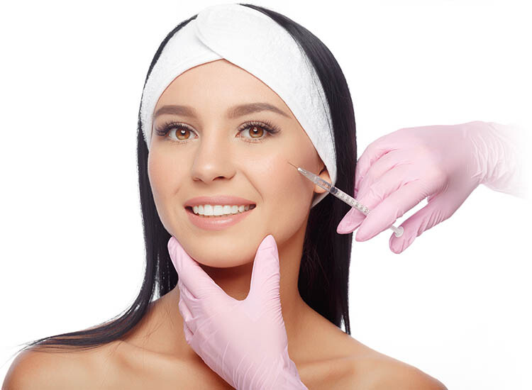 Woman Getting Lip Injections With Sculptra