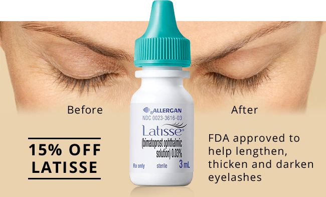 15% Off Latisse Eyelash Enhancement